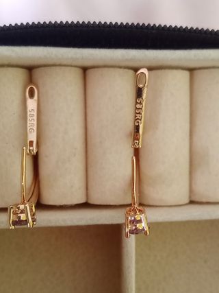 Pendientes  585 con circonitas