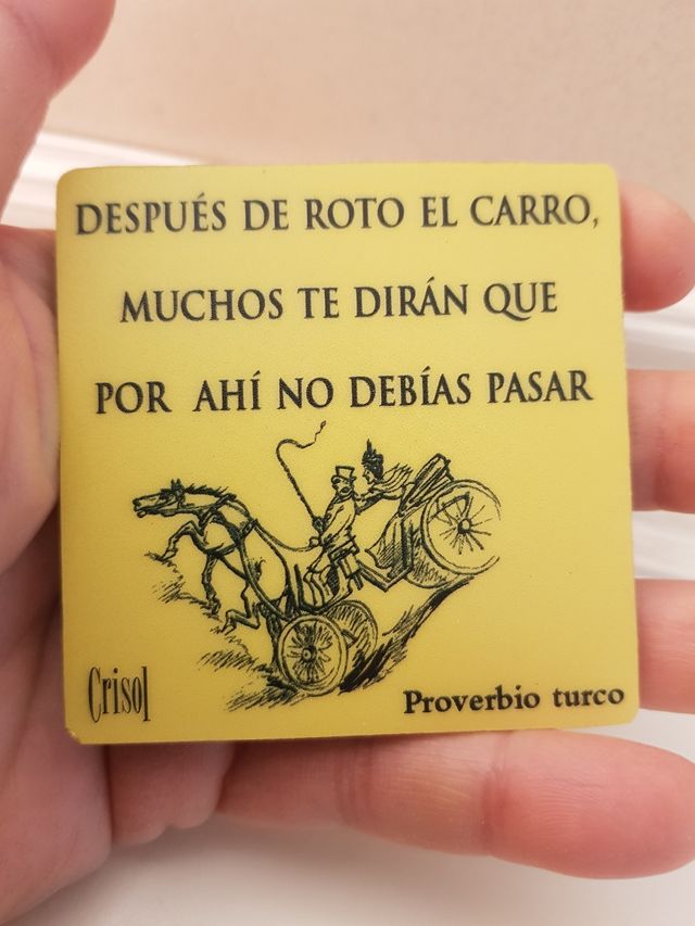 Imán libreria Crisol proverbio turco