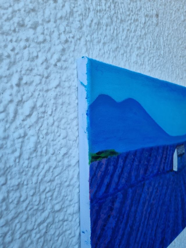 Pittura su tela a olio di lavanda