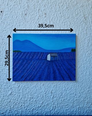 Cuadro lavanda óleo lienzo