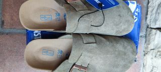 Birkenstock Boston 38, grigio-cachi