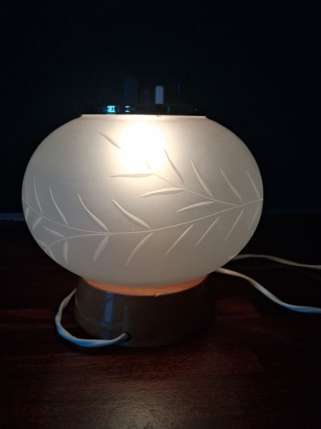 Lampada vintage Murano in vetro satinato