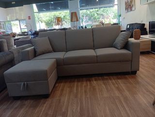 Sofá chaise longue Luda gris. 