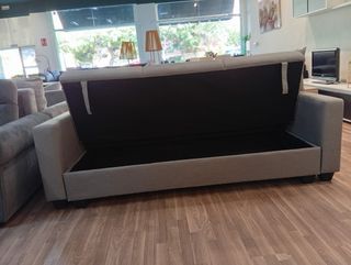 Sofá chaise longue Luda gris. 