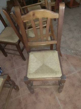 6 Sillas Comedor Madera Rústicas