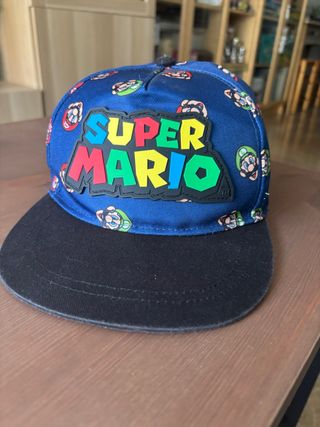 Gorra Super Mario azul y negra
