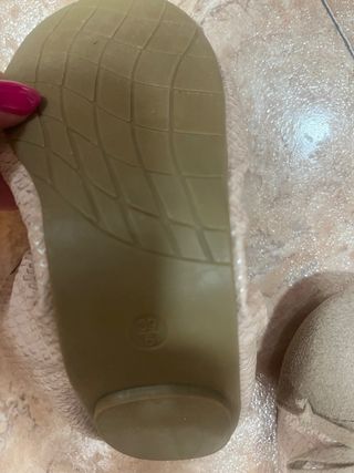 Bailarinas plegables beige, talla 39