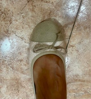 Bailarinas plegables beige, talla 39