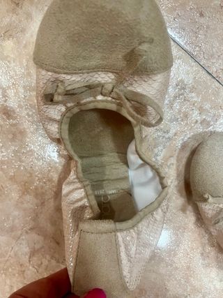 Bailarinas plegables beige, talla 39