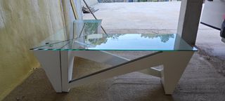 Mesa escritorio cristal moderna