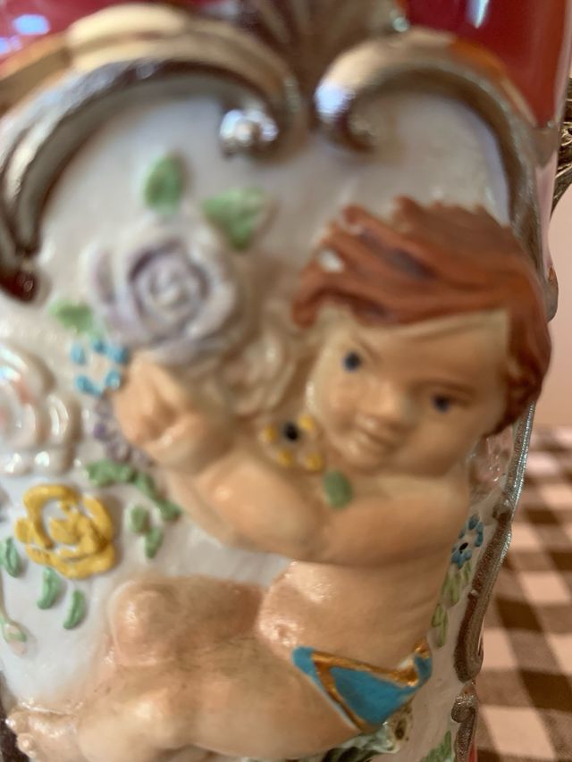 bellissima e raffinatissima caraffa in ceramica