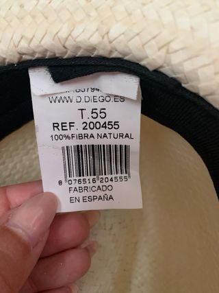 Sombrero playa beige-negro