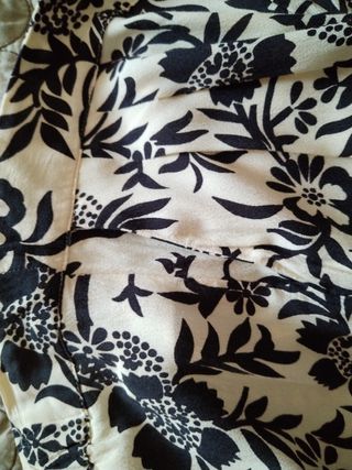 Pantalón Culotte Mango M - Beige/Negro