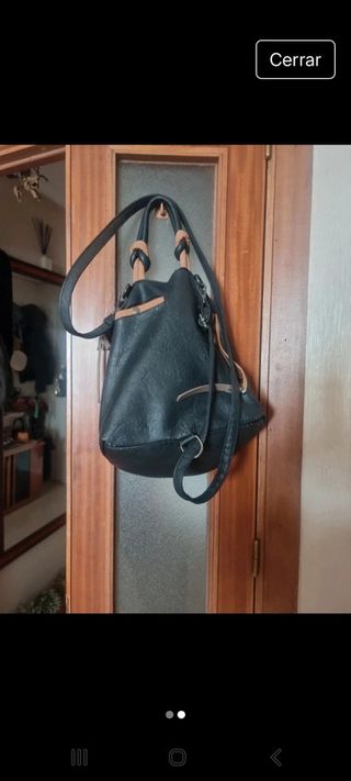 Bolso mochila negro - Marrón