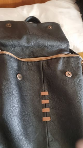 Bolso mochila negro - Marrón