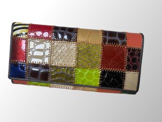 Portafoglio patchwork multicolor