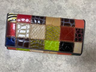 Portafoglio patchwork multicolor
