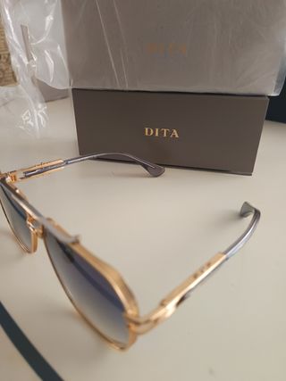 Dita KUDRU Sunglasses - Gold & Gradient gray 