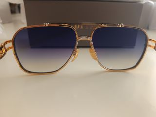 Dita KUDRU Sunglasses - Gold & Gradient gray 