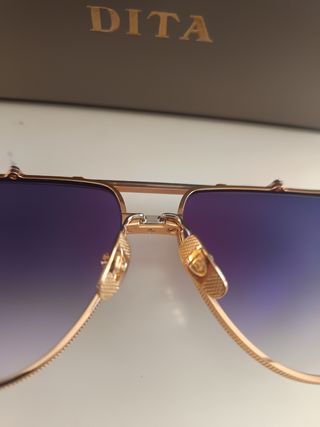 Dita KUDRU Sunglasses - Gold & Gradient gray 