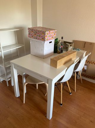 Mesa blanca extensible IKEA