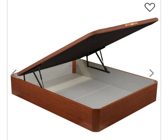 Canapé abatible 135cm x 190cm marrón.