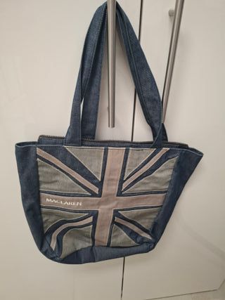 Silla paseo Maclaren denim con bolso a juego 