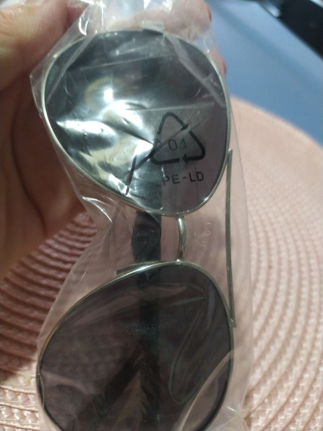 Óculos de sol Aviator prateados