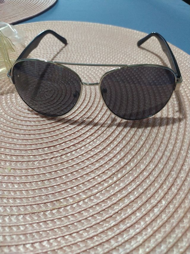 Óculos de sol Aviator prateados