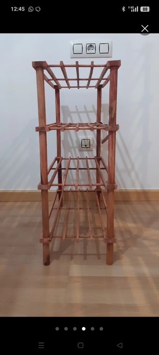 Zapatero madera 4 baldas marrón