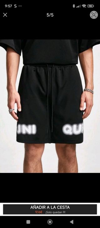 Conjunto chándal corto negro
