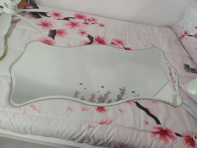 Espejo curvo plateado