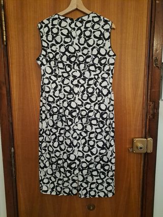 Vestido blanco y negro nuevo talla 44-46