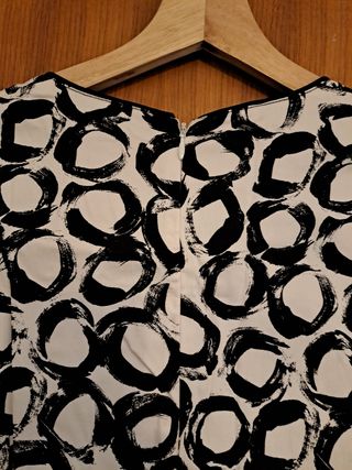 Vestido blanco y negro nuevo talla 44-46