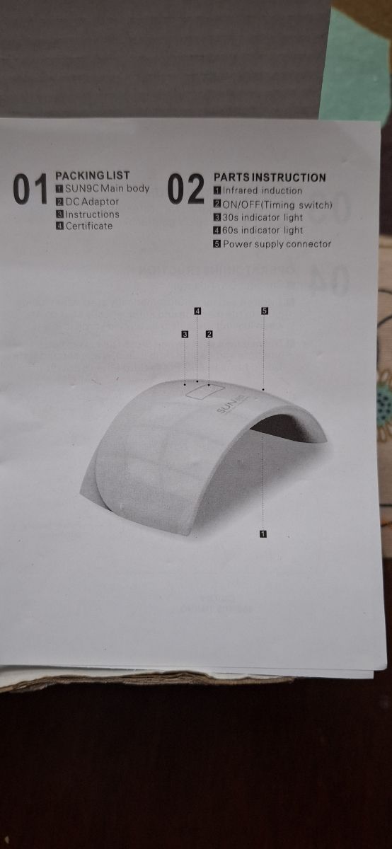 SUN9 Lampada UV LED Unghie