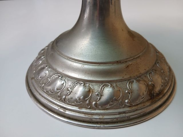 Precioso Velero azul vintage, en vidrio y estaño