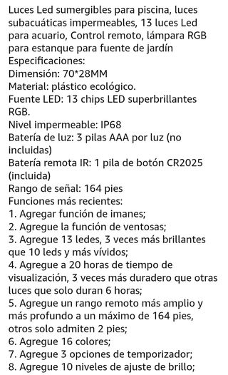 Luci LED per piscina - 4 unità