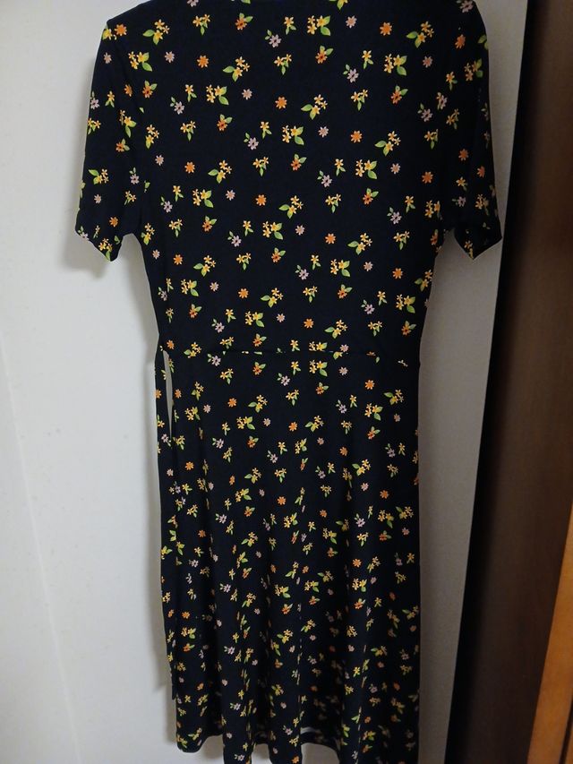 Vestido flores - Negro