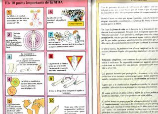 3 Folletos divulgativos sobre el SIDA