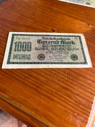 Billete 1000 Marcos Alemania