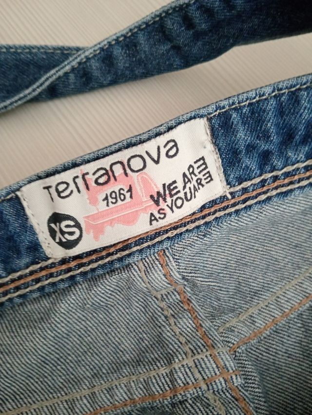 Salopette di Jeans Vintage. Terranova 