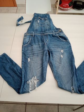 Salopette di Jeans Vintage. Terranova