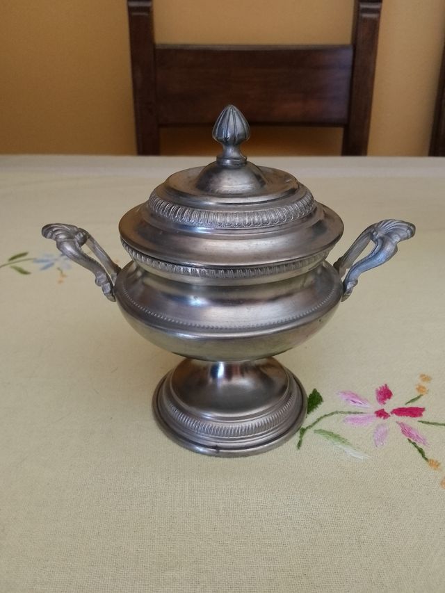 Zuccheriera peltro vintage