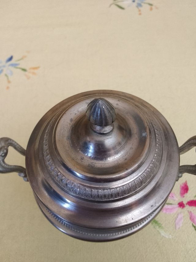 Zuccheriera peltro vintage