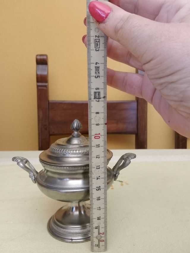 Zuccheriera peltro vintage