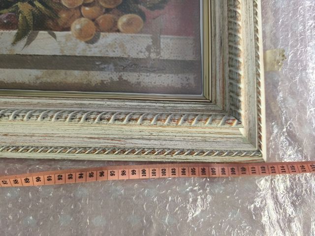 Cuadro vintage con flores y frutas