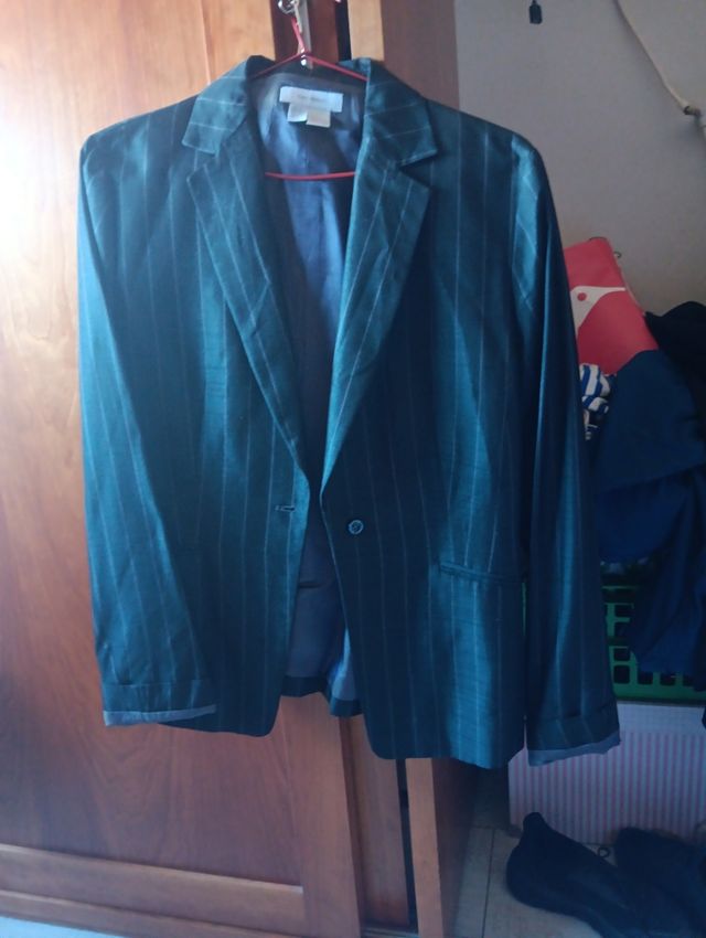 Chaqueta rayas azul-verde