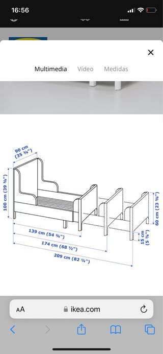 Cama infantil Ikea extensible