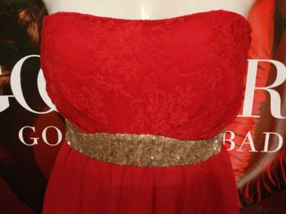 Vestido rojo fiesta lentejuelas