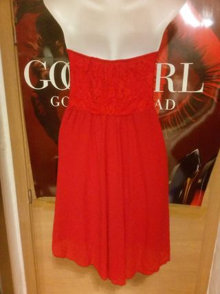 Vestido rojo fiesta lentejuelas